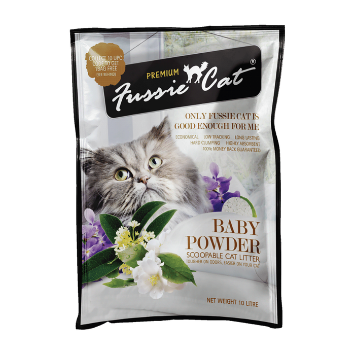 Fussie Cat Cat Litter 10L | Ultra Absorbent Bentonite | Long-Lasting Freshness