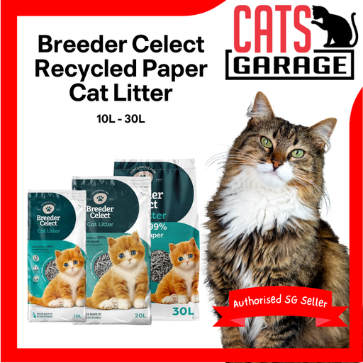 Breeder Celect Recycled Paper Cat Litter 10L - 30L