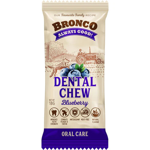 Bronco Dental Chew Blueberry Dog Treat 18g
