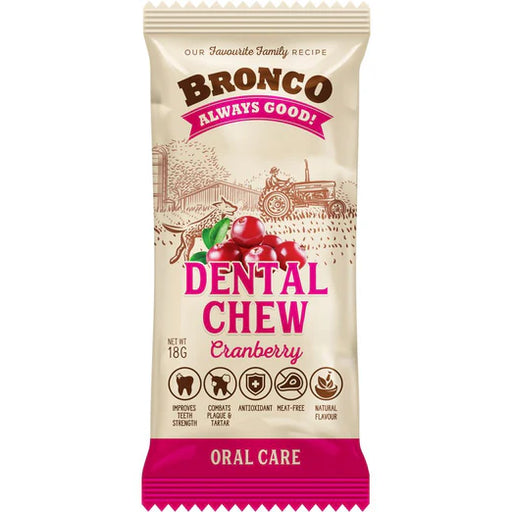Bronco Dental Chew Cranberry Dog Treat 18g