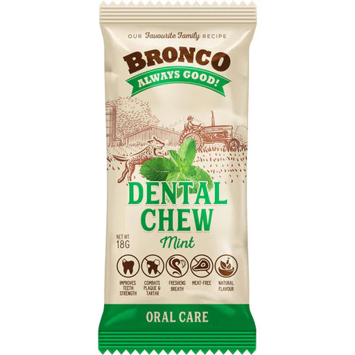 Bronco Dental Chew Mint Dog Treat 18g X50