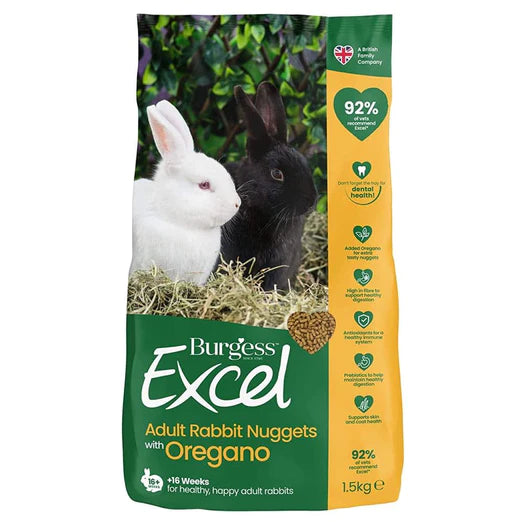 Burgess Excel Tasty Nuggets With Oregano For Adult Rabbits 1.5kg