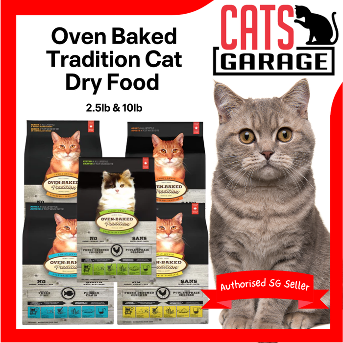 Oven-Baked Tradition Cat Dry Food 2.5lb & 10lb