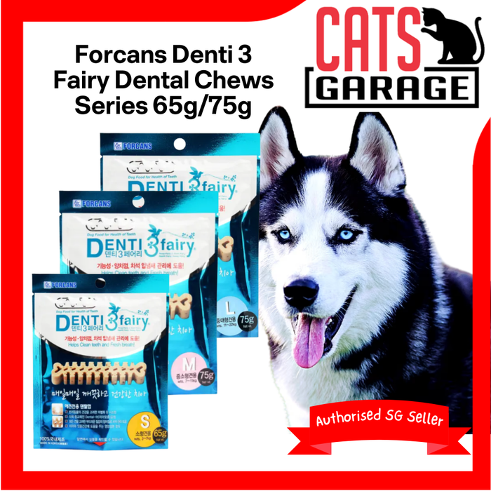 Forcans Denti 3 Fairy Dental Chew Series Dog Treats 65g/75g