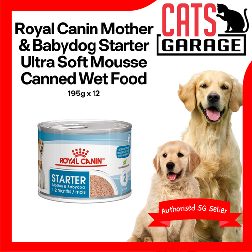 Royal Canin Mother & Babydog Starter Ultra Soft Mousse Canned Wet Food 195g x 12