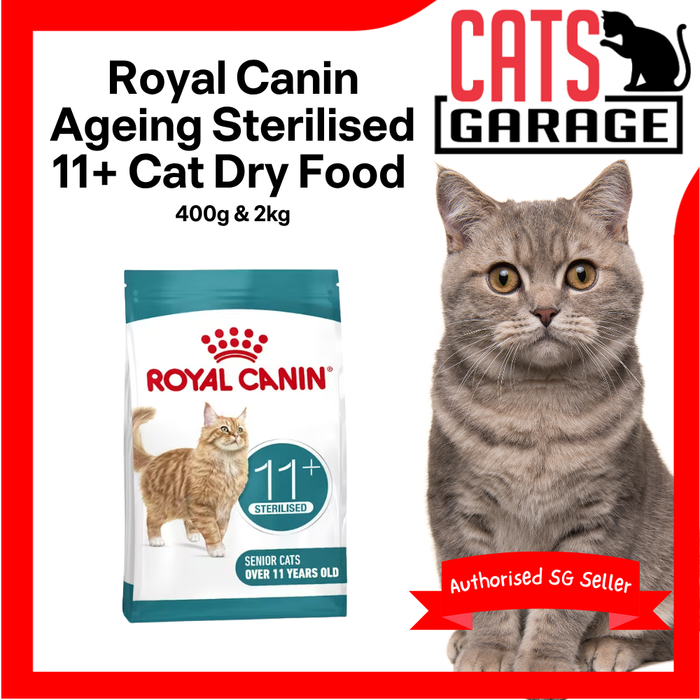 Royal Canin Feline Senior Ageing Sterilised 11+ (Replaced to Sterilised 12+) Healthy Aging Renal 400g & 2kg