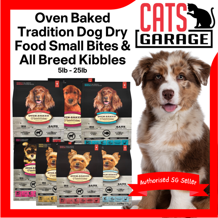 Oven-Baked Tradition Dog Dry Food Small Bites & All Breed Kibbles 5lb - 25lb