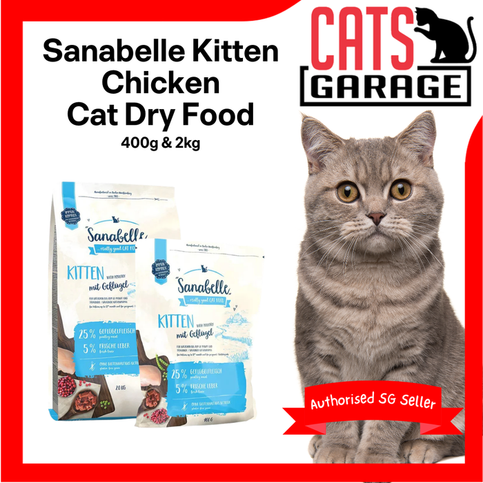 Sanabelle Kitten Chicken Cat Dry Food 400g & 2kg