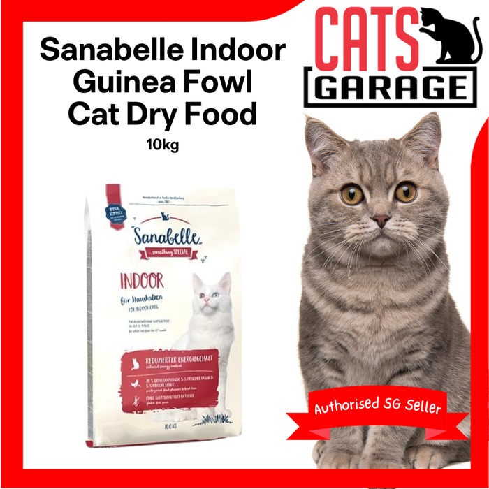 Sanabelle Indoor Guinea Fowl Cat Dry Food 10kg