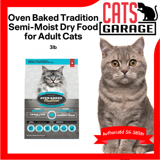 Oven-Baked Tradition Semi-Moist Dry Food for Adult Cats 3lb