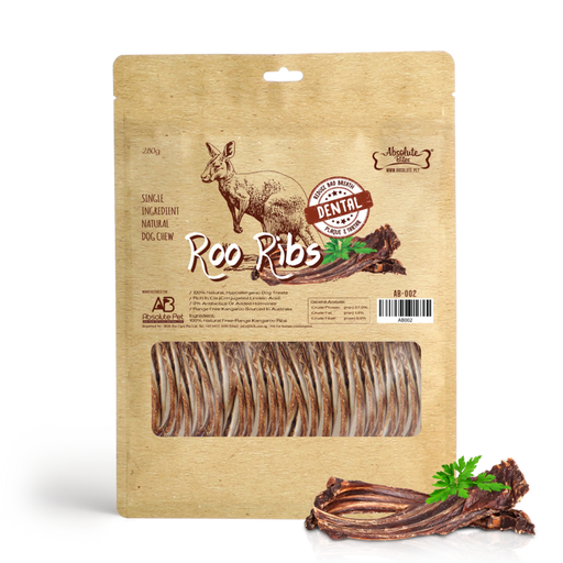 Absolute Bites Roo Ribs Air Dried Treats for Dog (2 Sizes)