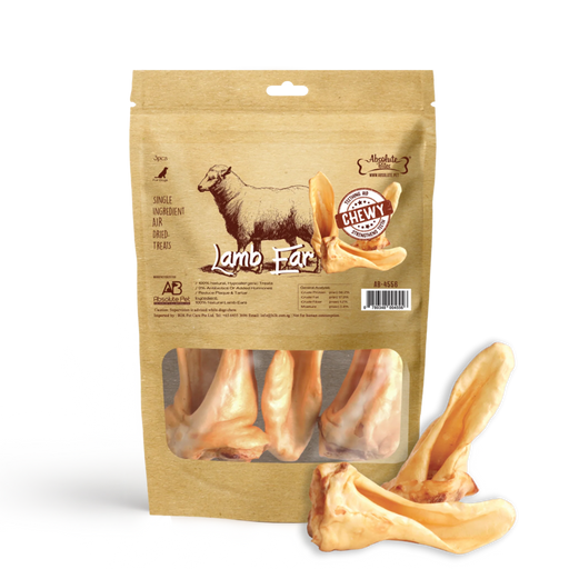 Absolute Bites Lamb Ears Air Dried Treats for Dogs (2 Option)