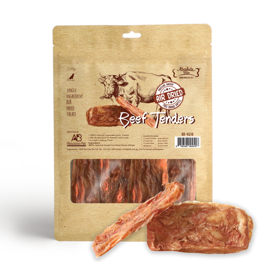 Absolute Bites Beef Tenders Air Dried Treats for Dogs (2 Option)