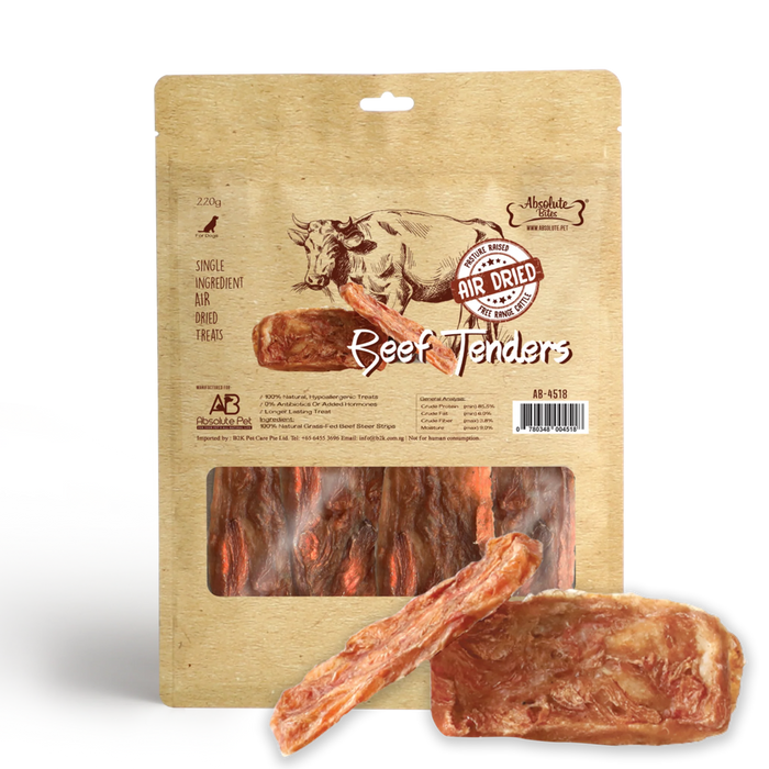 Absolute Bites Beef Tenders Air Dried Treats for Dogs 90g
