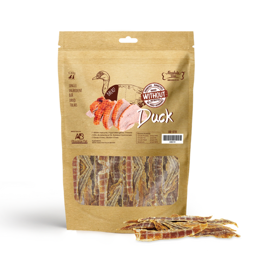 Absolute Bites Duck Breast Air Dried Treats for Dogs & Cats 130g