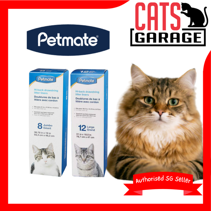 Petmate Hi-Back Drawstring Cat Litter Liners
