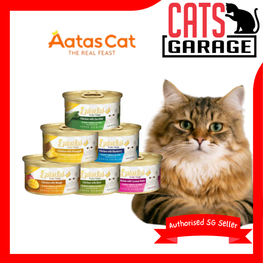 AATAS CAT Finest Fruity Feast Chicken in Gravy Cat Wet Food 70g X 24cans