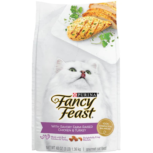 Fancy Feast Savory Chicken & Turkey Dry Cat Food (2 Sizes)