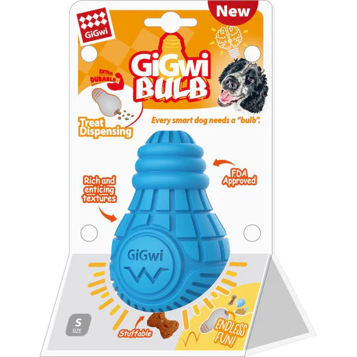 GiGwi Bulb Treat Dispenser Rubber Dog Toy Small