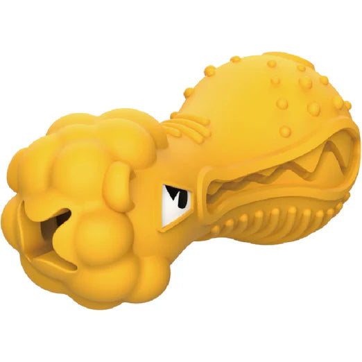 GiGwi Dumbbell Heads Interactive Rubber Dog Toy Lion