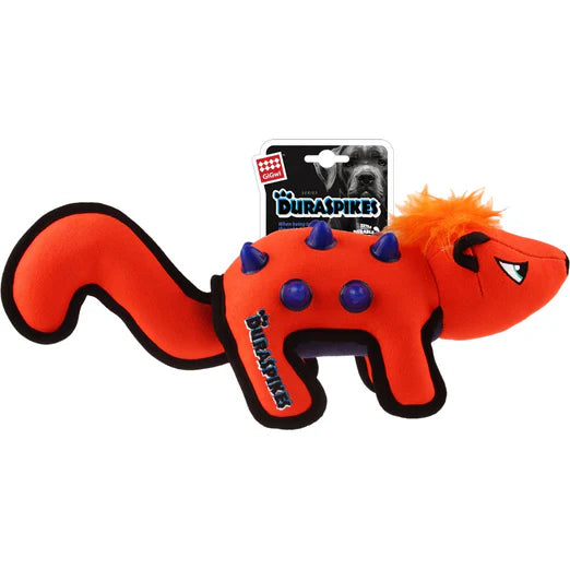 GiGwi Duraspikes Extra Durable Plush Dog Toy Orange Coon)