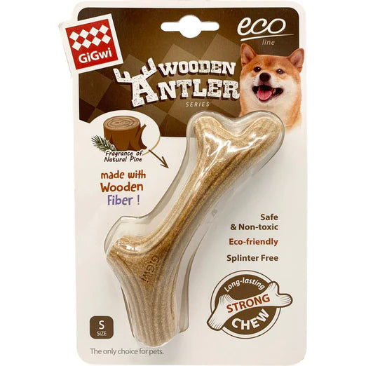 GiGwi Eco Wooden Antler Dog Toy (4 Sizes)