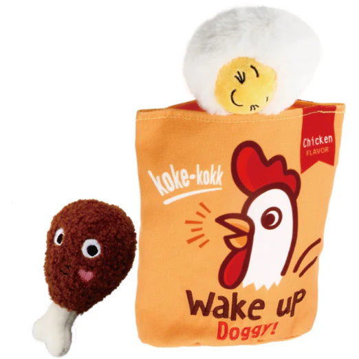 GiGwi Foody Friendz Interactive Plush Dog Toy Chicken Snack Bag