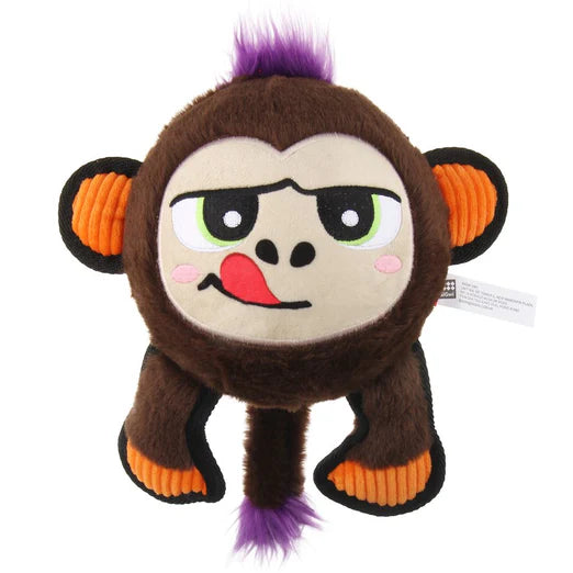 GiGwi Jumball Plush Dog Toy Brown Monkey