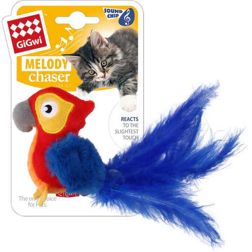 GiGwi Melody Chaser Motion Activated Cat Toy Parrot