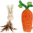 GiGwi Meow Than 1 Catnip Plush Cat Toy Carrot With Rabbit