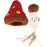 GiGwi Meow Than 1 Catnip Plush Cat Toy Mushroom Cap With Stem