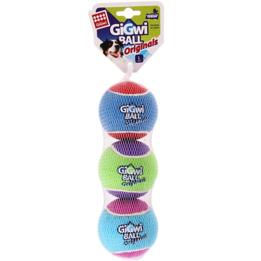GiGwi Originals Ball Dog Toys 3-Pack (4 Sizes)