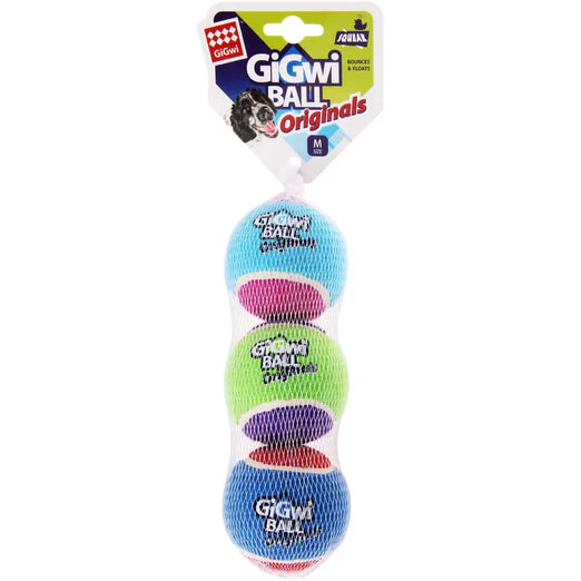 GiGwi Originals Ball Dog Toys 3-Pack (4 Sizes)