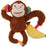 GiGwi Plush Friendz Crinkly Dog Toy Monkey