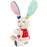 GiGwi Plush Friendz Crinkly TPR Ring Dog Toy Rabbit