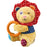 GiGwi Plush Friendz Crinkly TPR Ring Dog Toy Lion