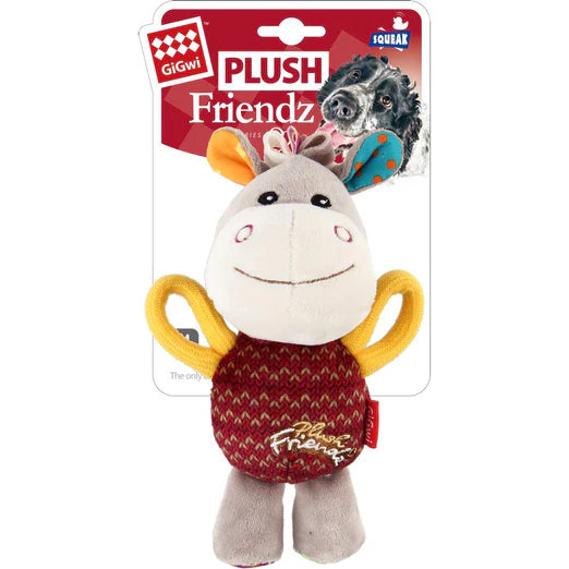 GiGwi Plush Friendz Tug Dog Toy Donkey