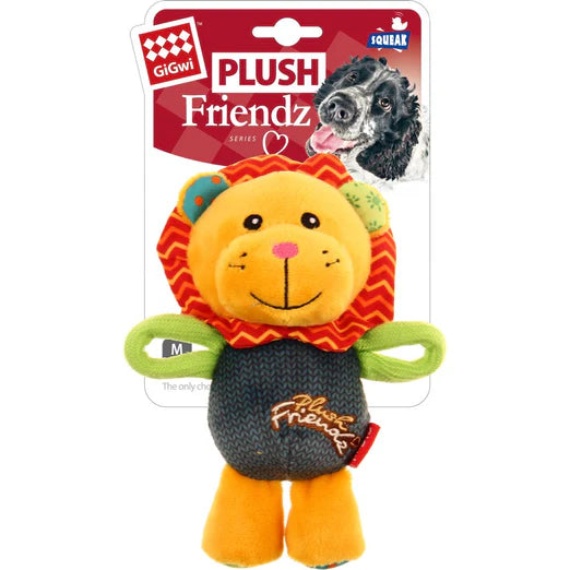 GiGwi Plush Friendz Tug Dog Toy Lion