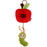 GiGwi Rookie Hunter Treat Dispensing Plush Cat Toy Caterpillar With Apple