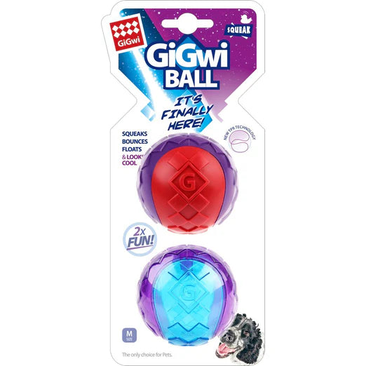 GiGwi Squeaky Ball Dog Toys Combo (3 Sizes)