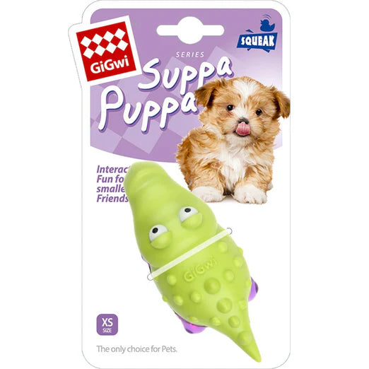 GiGwi Suppa Puppa Alligator TPR Dog Toy Green Purple