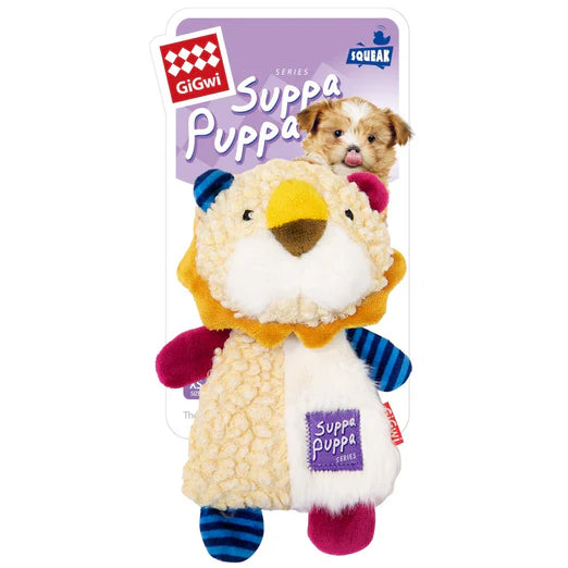 GiGwi Suppa Puppa Crinkly Plush Dog Toy Lion