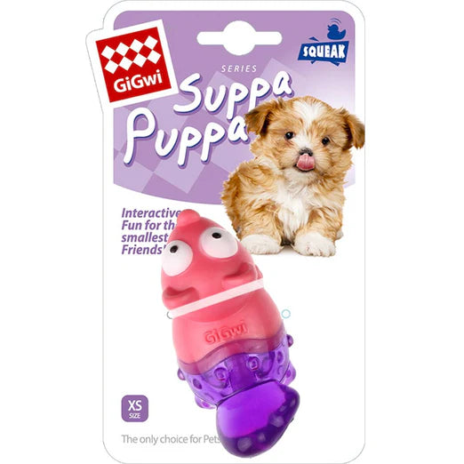 GiGwi Suppa Puppa Fox TPR Dog Toy Pink Purple
