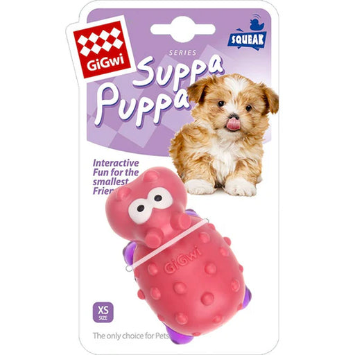 GiGwi Suppa Puppa Hippo TPR Dog Toy Pink / Clear Purple
