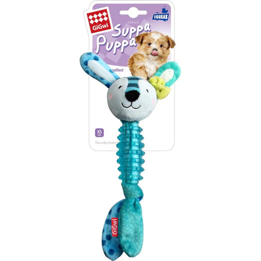 GiGwi Suppa Puppa TPR & Plush Dog Toy Rabbit