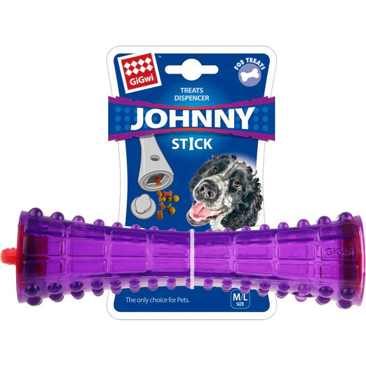 GiGwi Treat Dispenser Johnny Stick TPR Dog Toy Purple Red