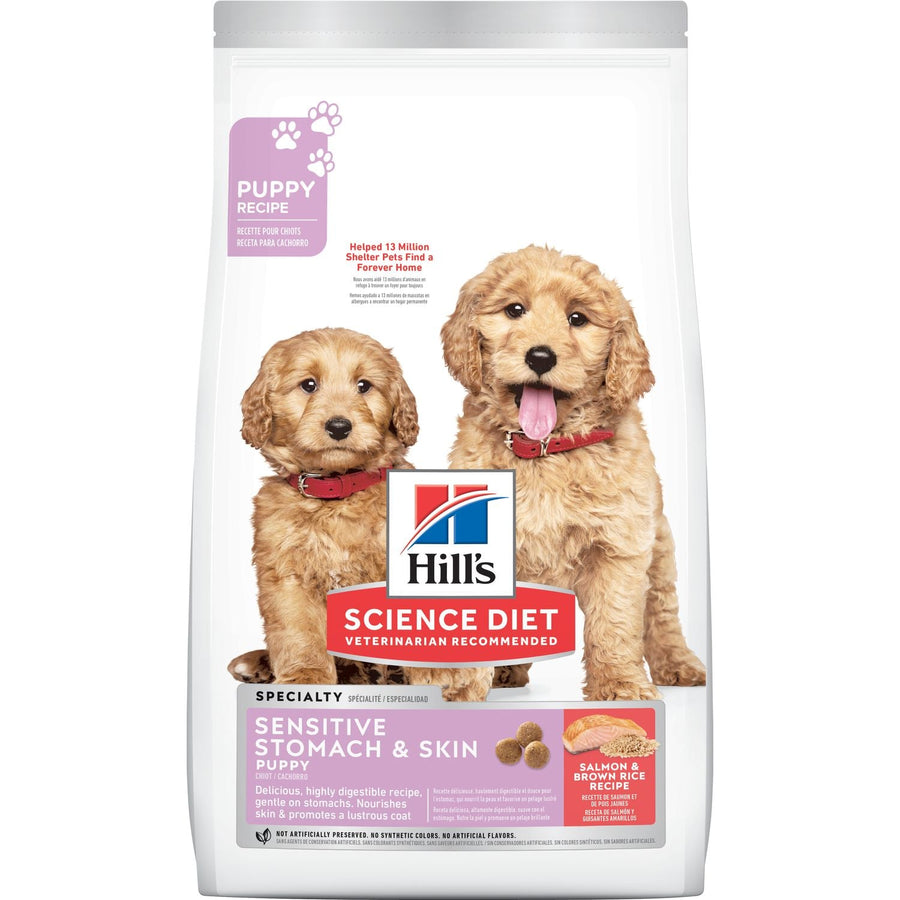 Hill's Science Diet Puppy Sensitive Skin & Stomach Salmon Dry Dog Food 1.8kg - Cats Garage