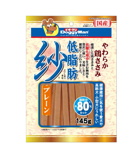 Doggyman Low Fat Soft Sasami Sticks Dog Treats 145g/155g
