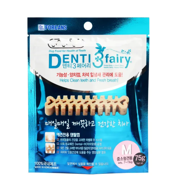 Forcans Denti 3 Fairy Dental Chew Series Dog Treats 65g/75g