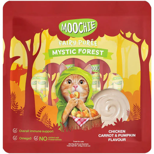 Moochie Fairy Puree Chicken, Carrot & Pumpkin Liquid Cat Treats (2 Option)